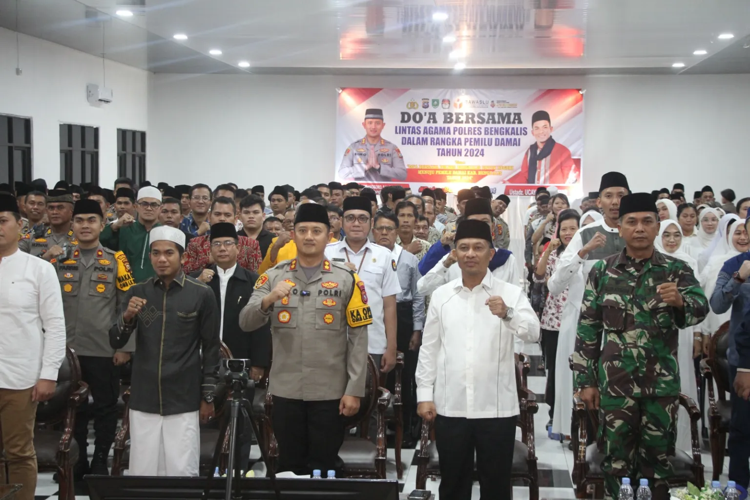 Doa Bersama Lintas Agama di Polres Bengkalis: Pemersatu Dalam Keharmonisan Menyongsong Pemilu Damai 2024